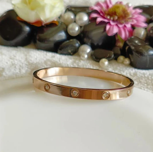 Stainless Steel Gold/Rosegold Plated Kada
