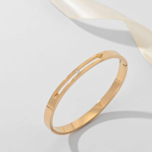 Stainless Steel Cubic Zirconia Kada