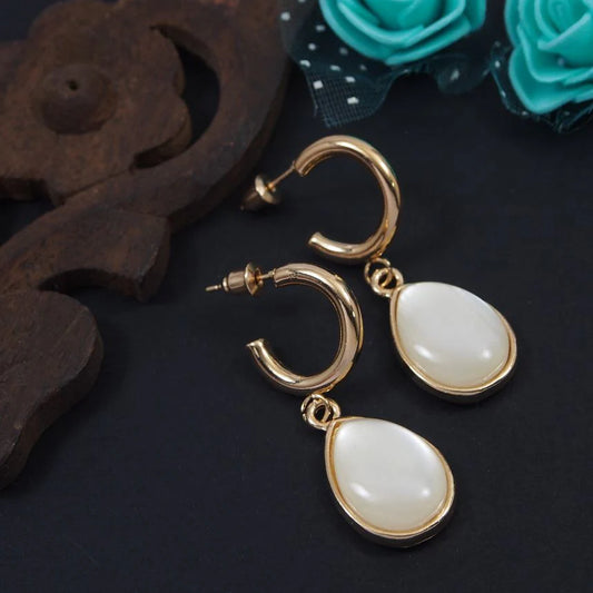 Gold Plated Multi Color Drop Earring