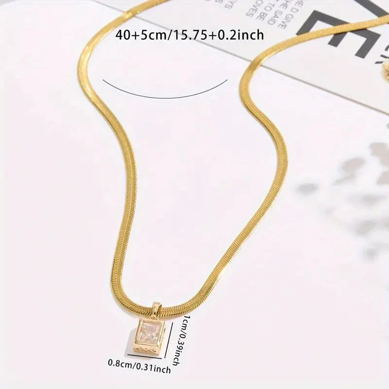Gold-Plated Anti Tarnish Gold-Toned Geometric Pendant