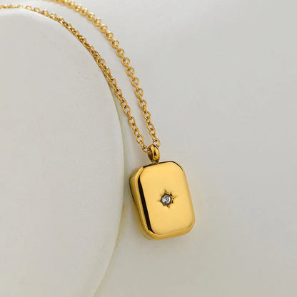 Gold-Plated Anti Tarnish Gold-Toned Star themed Geometric Pendant