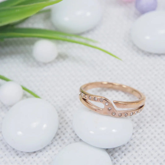 Stainless Steel Rosegold Plated Finger Ring